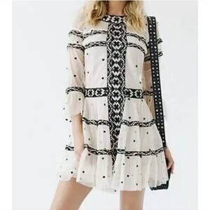 NWT Free People Cameryn Medium Embroidered Dress